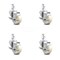 Service Caster 3 Inch Nylon Wheel Swivel 3/4 Inch Square Stem Caster Set with Brake SCC SCC-SQ20S314-NYS-TLB-34-4 - alternate 4